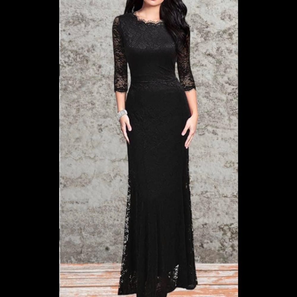 Rephyllis Vintage Black Dress(R.T.S)
